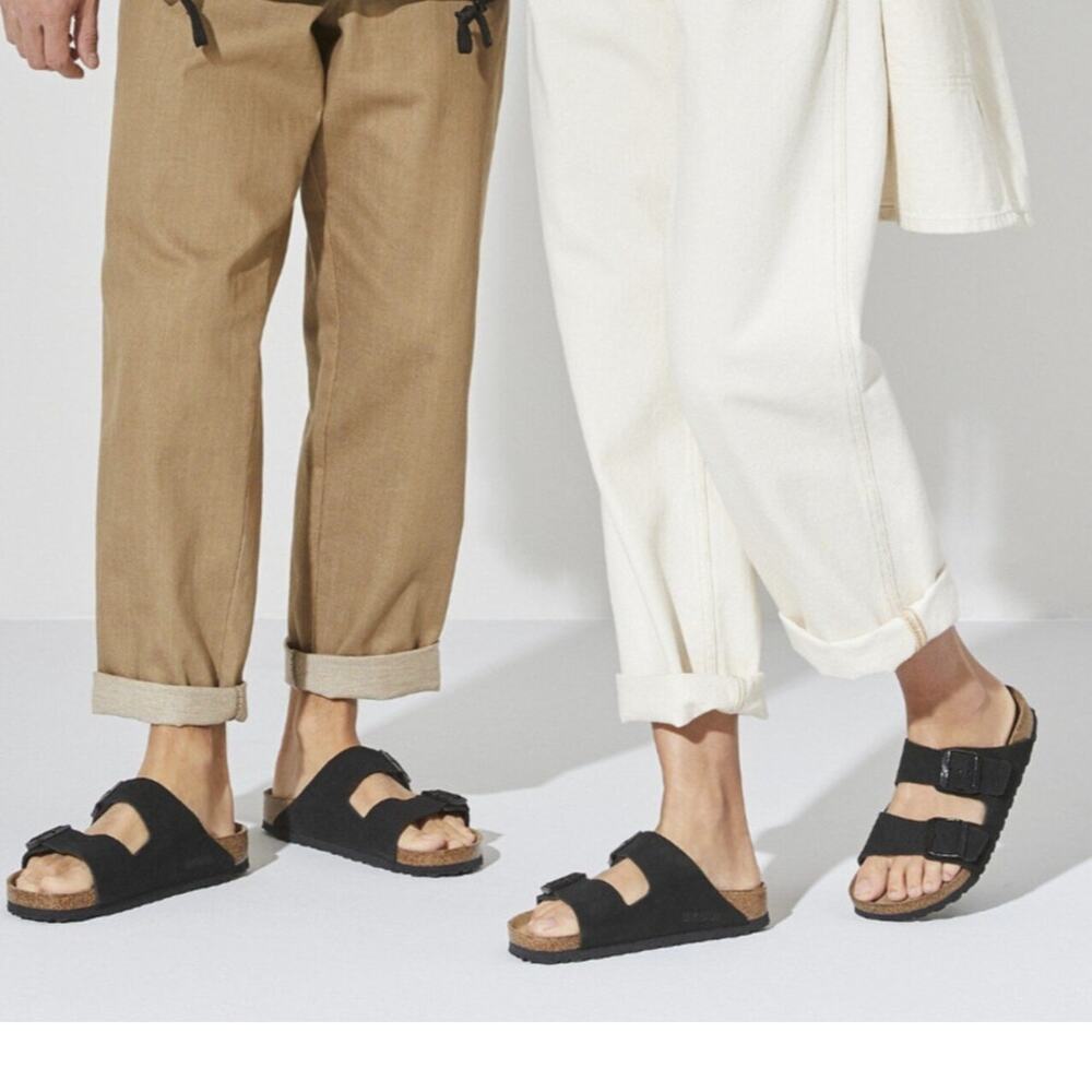 Birkenstock Arizona Soft Footbed Black Suede Leather EU 42 | W 11-11.5 | M 9-9.5